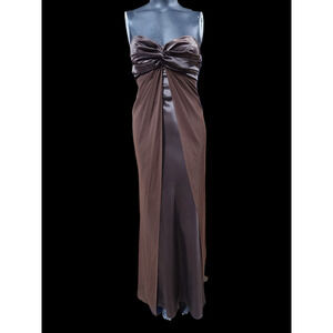 Star Box Brown Bridesmaid Strapless Dress Size Medium
